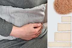 Dry heat pack filled with 100% organic flax seeds that can be heated or cooled to relieve all the small daily ills or for enjoying their soft heat.