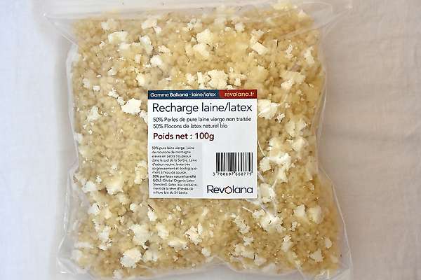 Refill pure new wool pearls/natural latex flakes 100g 2 / 2