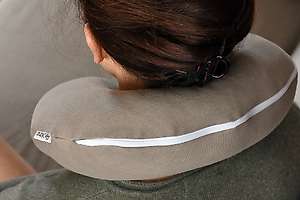 Wool neck pillow with removable comfort cover