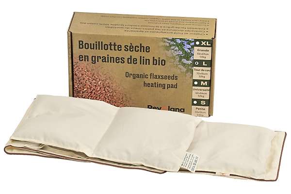 Neck and shoulders organic flax seeds heat pack - 72x15cm 4 / 9