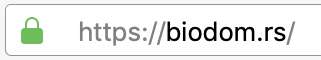 Certificate in the browser navigation bar.