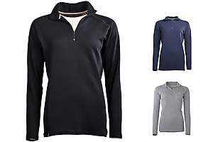 Ženska majica zip kragna dugih rukava Altai - 100% ekstra fina merino vuna
