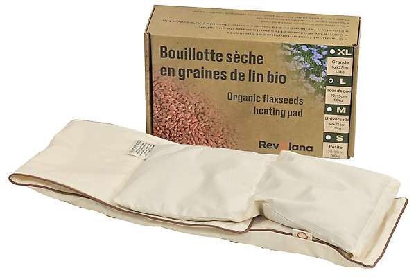 Neck and shoulders organic flax seeds heat pack - 72x15cm 3 / 9