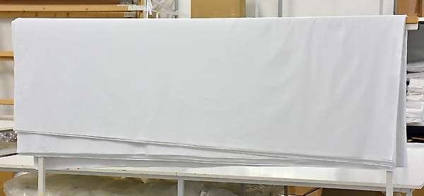 Les pièces de tissu pour les couettes prêtes à être utilisées.