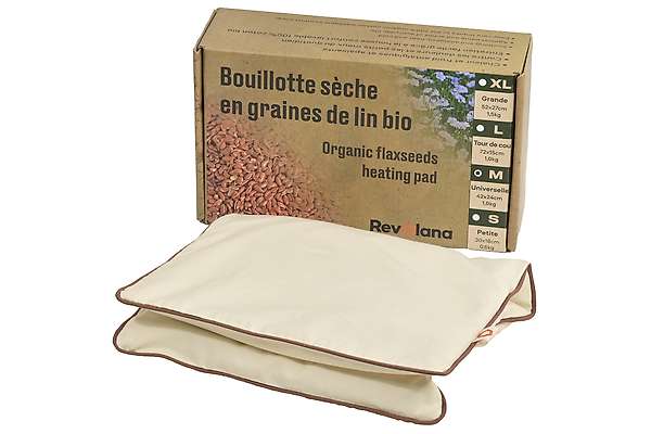 Bouillotte sèche universelle 42x24cm en graines de lin bio 2 / 9