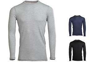 Muška majica dugih rukava slim fit Altai - 100% ekstra fina merino vuna