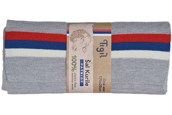 Scarf Kuril Patriot - 100% extra fine merino - 170x25cm - unisex 1 / 2