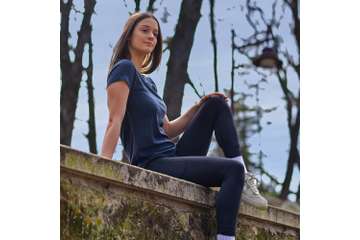Ženska majica kratkih rukava relaxed fit Ural - 50% merino / 50% Tencel