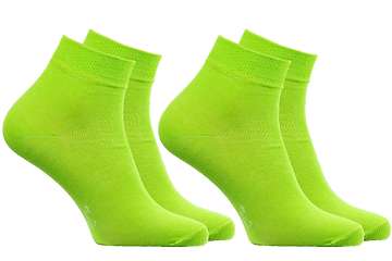 Lot de 2 paires de chaussettes courtes - 98% coton bio - unies