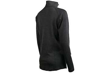 Women's long sleeve zip neck top Altai - 100% extra fine merino
