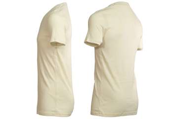Men's short sleeve slim fit v-neck top Altai - 100% extra fine merino