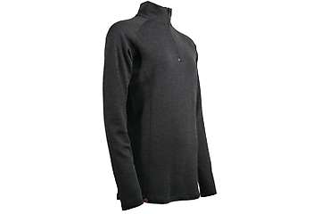 Women's long sleeve zip neck top Altai - 100% extra fine merino