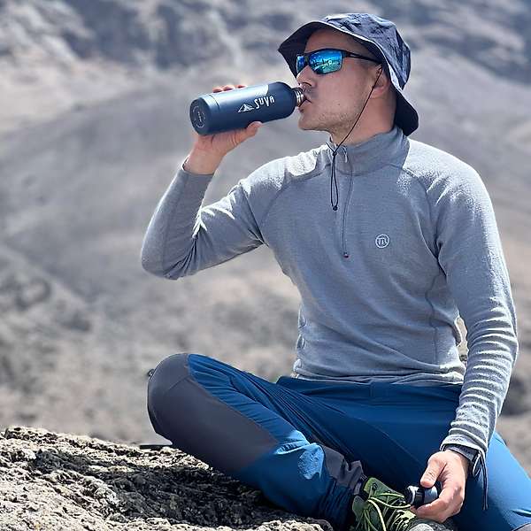 Muška majica zip kragna dugih rukava Altai - 100% ekstra fina merino vuna 29 / 29