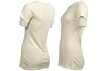Women's short sleeve slim fit top Altai - 100% extra fine merino