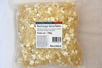 Recharge perles pure laine/flocons latex bio 100g