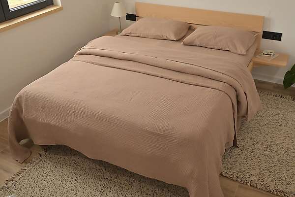 100% Organic Cotton 4-layer Muslin Coverlet 2 / 12