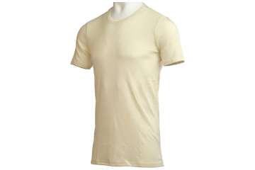 Men's short sleeve slim fit v-neck top Altai - 100% extra fine merino