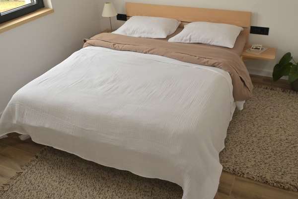 100% Organic Cotton 4-layer Muslin Coverlet 12 / 12
