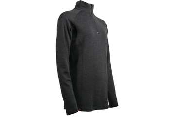 Women's long sleeve zip neck top Altai - 100% extra fine merino