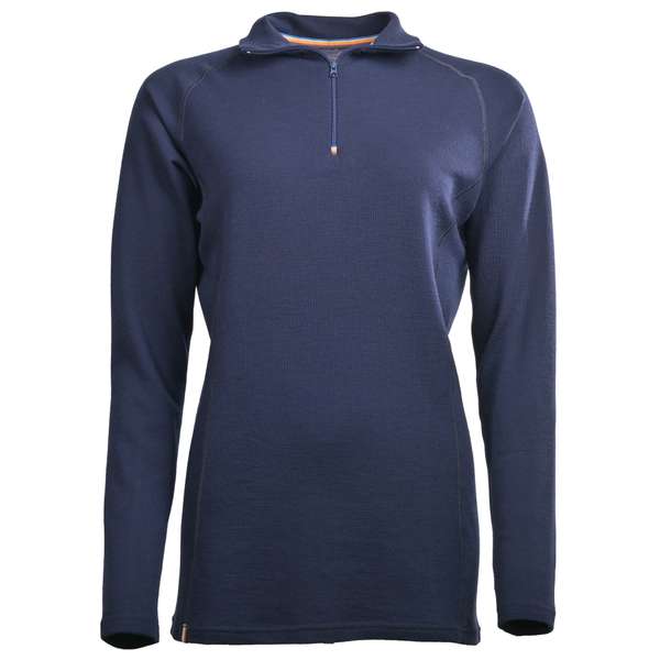 Women's long sleeve zip neck top Altai - 100% extra fine merino 15 / 29