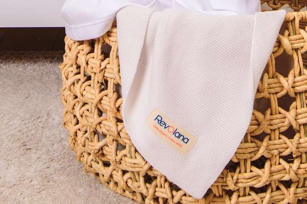 Knited organic cotton baby blanket - 70x100cm 1 / 7