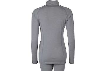 Women's long sleeve zip neck top Altai - 100% extra fine merino