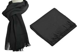 Fringed scarf Kuril - 100% fine merino - 180x25cm - unisex