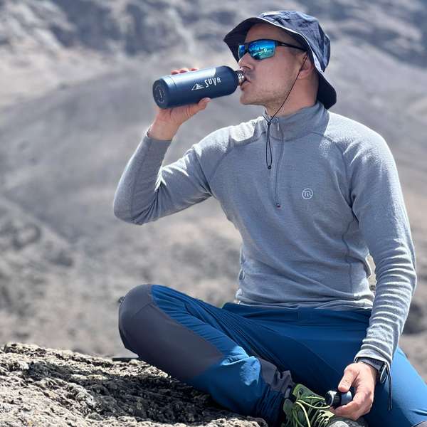 Muška majica zip kragna dugih rukava Altai - 100% ekstra fina merino vuna 29 / 29