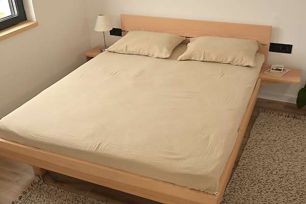 100% Organic Cotton Muslin Fitted sheet 7 / 10