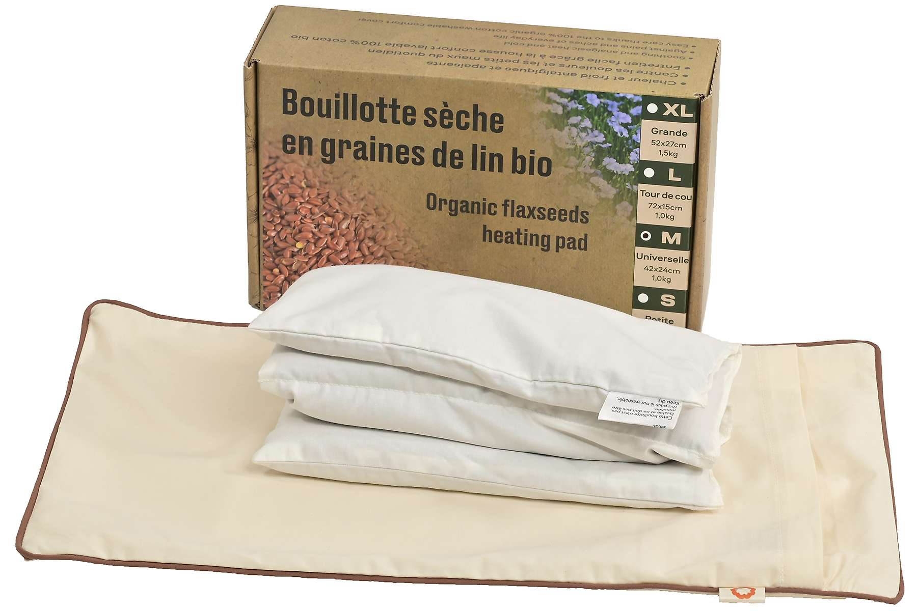 La Bouillotte Sèche 100% Lin Standard - Kaki main image 1