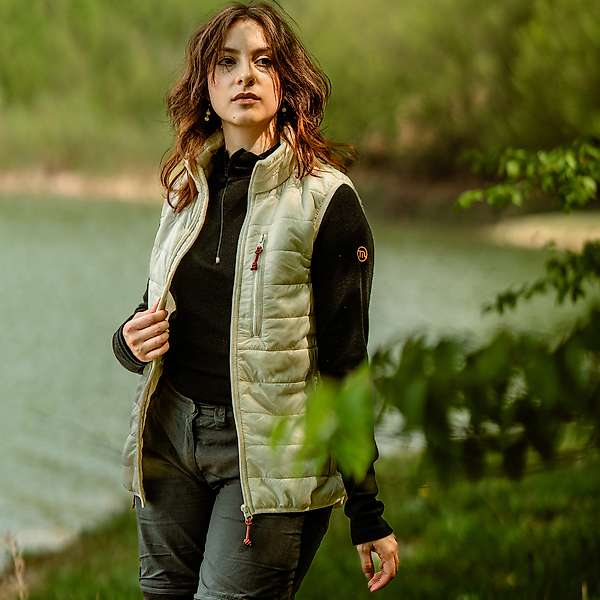 Women’s Ultralight Vest – 150gsm Wool Insulation – 20D Ripstop Shell 34 / 35
