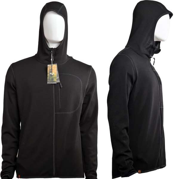Unisex Merino Wool Active Hoodie with Zipper - Katun - 87% Merino Corespun 9 / 10