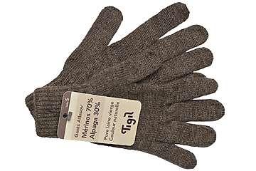 Kids gloves anthracit - 100% merino/alpaca (7-12 years old)