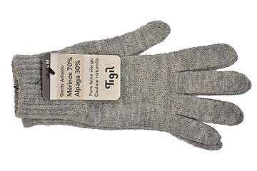 Woman gloves light grey - 100% merino/alpaca - unisex