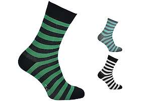 Chaussettes Opala standard- 98% coton bio - larges rayures - lot de 2