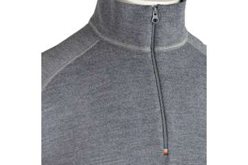 Men long sleeve slim fit zip neck top Elbrus - 100% extra fine merino