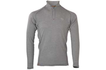 Muška majica zip kragna dugih rukava Altai - 100% ekstra fina merino vuna
