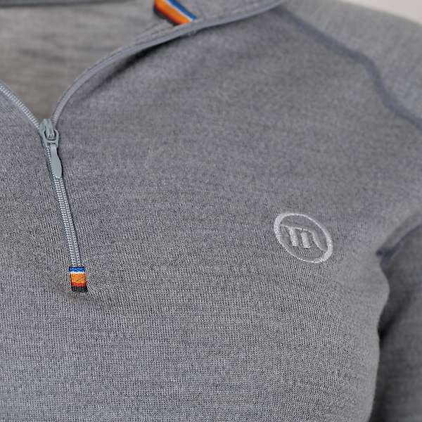 Women's long sleeve zip neck top Altai - 100% extra fine merino 4 / 29