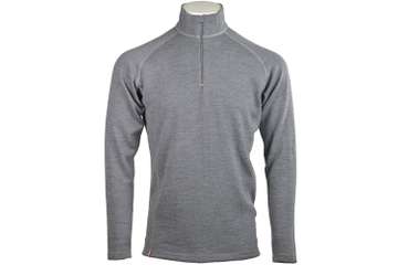 Men long sleeve slim fit zip neck top Elbrus - 100% extra fine merino