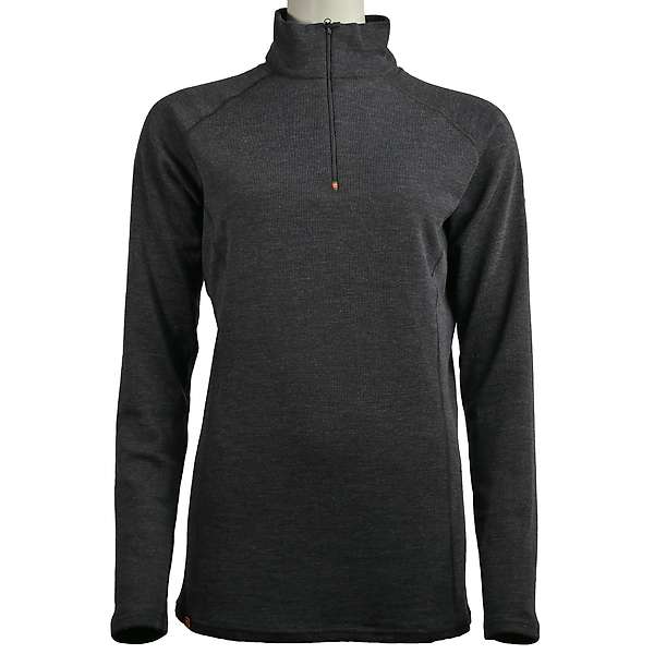 Women's long sleeve zip neck top Altai - 100% extra fine merino 22 / 29