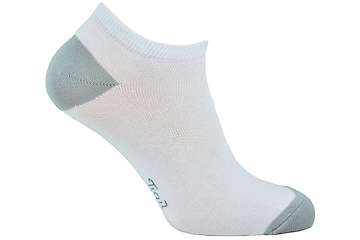 Lot de 2 paires de chaussettes Invisibles - 98% coton bio - bicolores