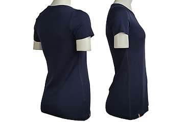 Women's short sleeve slim fit top Altai - 100% extra fine merino