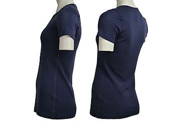 Women's short sleeve slim fit top Altai - 100% extra fine merino