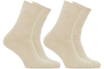 Chaussettes Opala bouclettes intégrales - 88% coton bio - unies - lot de 2