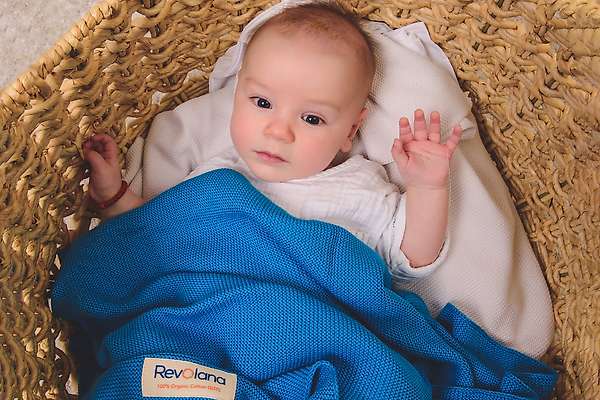 Knited organic cotton baby blanket - 70x100cm 3 / 7