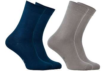 Socks Opala Crew - 98% org. cotton - unicolor - set of 2 pairs