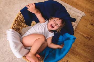 Knited organic cotton baby blanket - 70x100cm