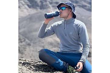 Muška majica zip kragna dugih rukava Altai - 100% ekstra fina merino vuna