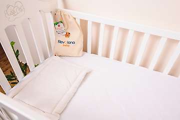 Extra flat baby pillow 40x30cm - organic cotton/wool