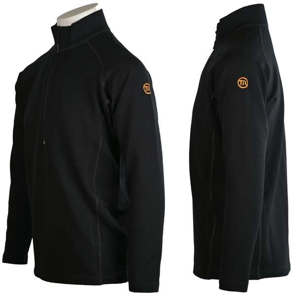 Unisex long sleeve slim fit zip neck top Elbrus - 88% extra fine merino 3 / 7